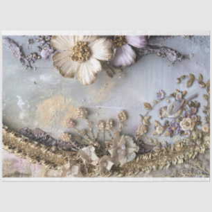 Papel De Seda Fantasía de Cuento de Hadas Shabby Chic y Floral