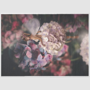 Papel De Seda fantasía de hadas marrones hydrangea couture retra