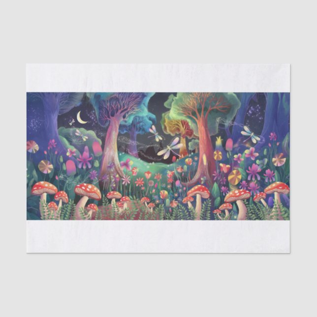 Papel De Seda Fantasía De La Madera De Twilight (Anverso)