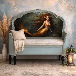 Papel De Seda Fantasía de Sirena Dorada - Decoupage de Tema Oceá