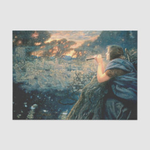 Papel De Seda “Fantasía del crepúsculo” de Edward Robert Hughes