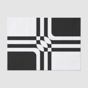 Papel De Seda Fantasía en blanco y negro