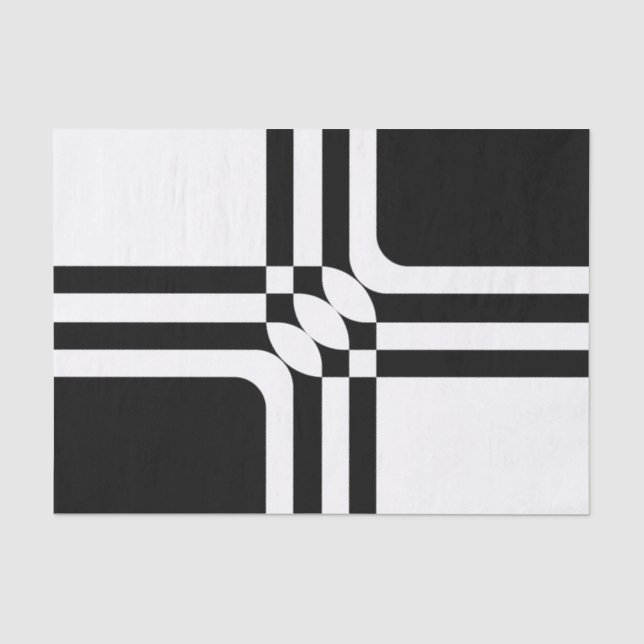 Papel De Seda Fantasía en blanco y negro (Anverso)