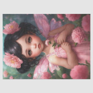 Papel De Seda Fantasía Hermosa Chica de hadas rosadas