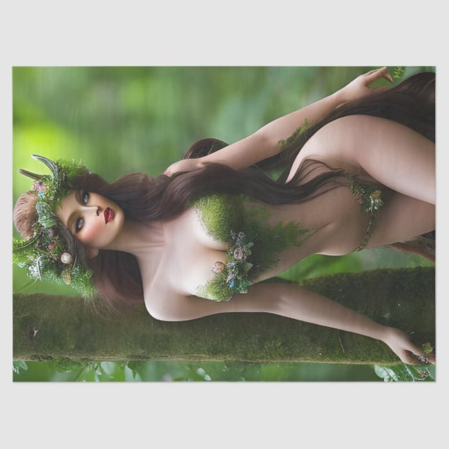 Papel De Seda Fantasía Hermosa Decoración de Hadas Forestales (Anverso)