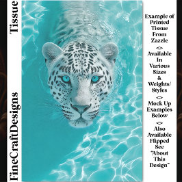 Papel De Seda Fantasia Leopardo En Agua Acuática DV8L Decoupage