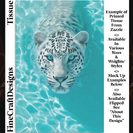 Papel De Seda Fantasia Leopardo en agua acuática DV8R Decoupage