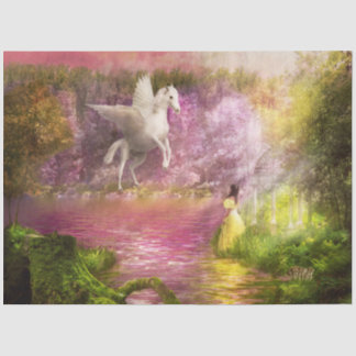 Papel De Seda Fantasía - Pegasus - El jardín encantado