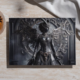Papel De Seda Fantasía Steampunk Oscuridad Demonio Moda 
