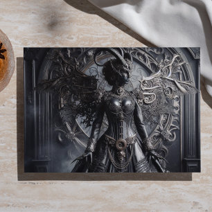 Papel De Seda Fantasía Steampunk Oscuridad Demonio Moda
