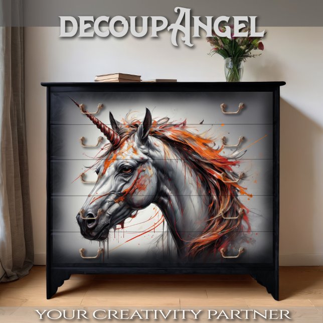 Papel De Seda Fantasía Unicornio -Decoupage_ (Subido por el creador)