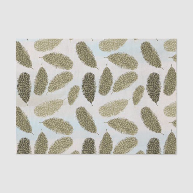 Papel De Seda Fantasías acuáticas de oro (Anverso)