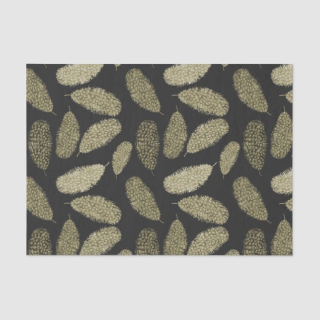 Papel De Seda Fantasías acuáticas de oro (Anverso)