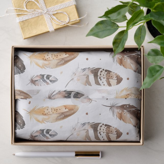 Papel De Seda Fantasías nativas de la tribu crema marrón (Regalo )