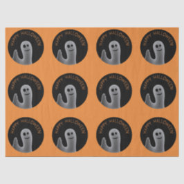 Papel De Seda Fantasma amistosa (Halloween feliz)