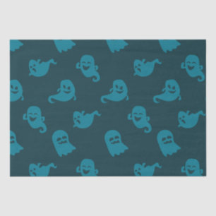 Papel De Seda Fantasma azul claro Halloween azul oscuro