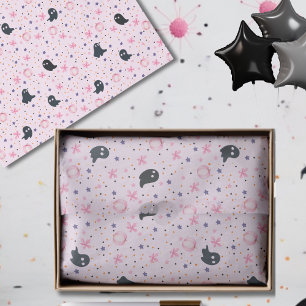 Papel De Seda Fantasma Boo Rosa Moderno Negro Halloween Lindo