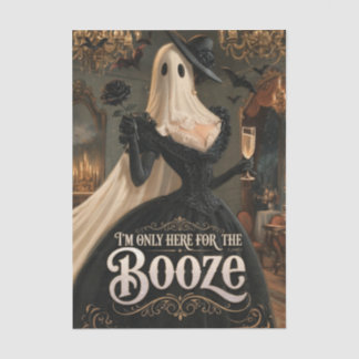Papel De Seda Fantasma con vestido negro Solo estoy aquí por la