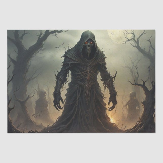Papel De Seda Fantasma de Halloween (Anverso)