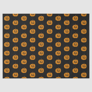 Papel De Seda Fantasma de Halloween negro naranja y Jack o Lante