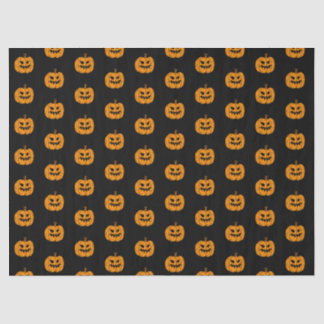 Papel De Seda Fantasma de Halloween negro naranja y Jack o Lante