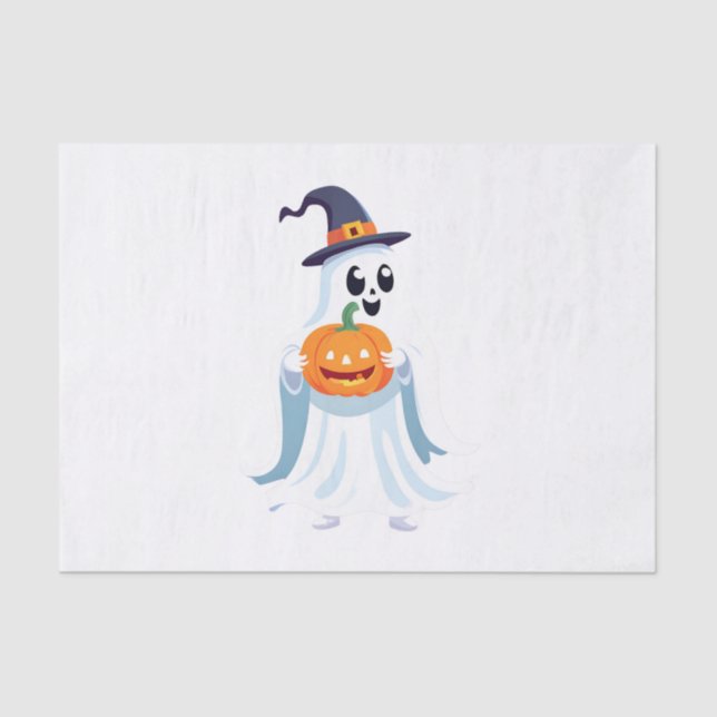 Papel De Seda Fantasma de Halloween Spooktacular (Anverso)