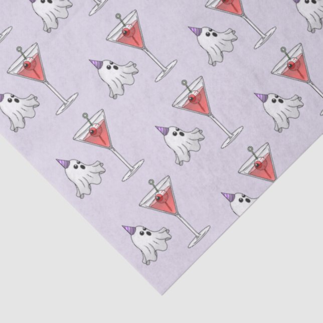 Papel De Seda Fantasma de Halloween y cóctel espeluznante (Detalle)