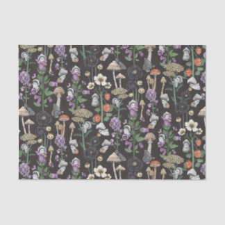 Papel De Seda Fantasma de hongos de hongos de Cottagecore