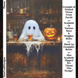 Papel De Seda Fantasma en el Bar Embrujado de Halloween EA2R Dec