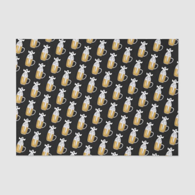 Papel De Seda Fantasma espeluznante de Halloween (Anverso)