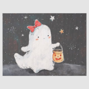 Papel De Seda Fantasma Lindo de Truco o Trato Decoupage
