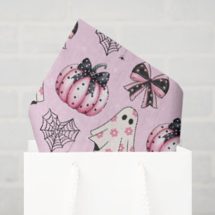 Papel De Seda Fantasma rosa de Halloween