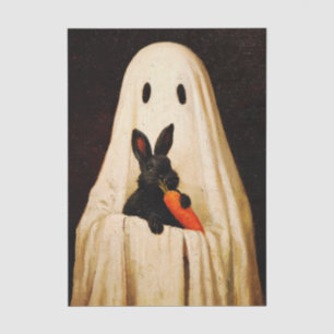Papel De Seda Fantasmagórico fantasma y conejo de Halloween FS5R