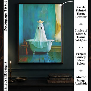 Papel De Seda Fantasmal Baño Caprichoso, Baño Espeluznante FW1L