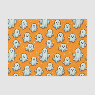 Papel De Seda Fantasmas al estilo kawaii en Naranja