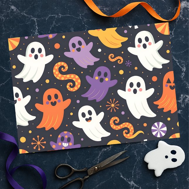 Papel De Seda Fantasmas amistosos flotantes y Halloween de Confe (Subido por el creador)