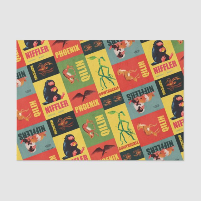 Papel De Seda Fantasmas Bebidas Patrón de cosecha (Anverso)