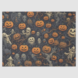 Papel De Seda Fantasmas de calabazas de mate Spooky