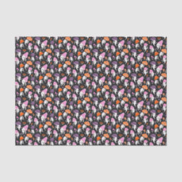 Papel De Seda Fantasmas de Halloween con hongos decorados