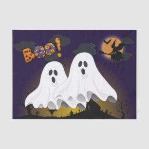 Papel De Seda Fantasmas de Halloween Decoupage de Cementerio Esp