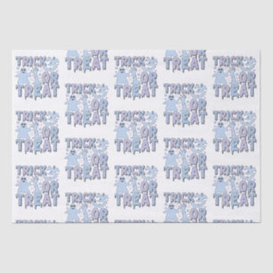 Papel De Seda Fantasmas de truco o de truco adoran Halloween bla