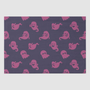 Papel De Seda Fantasmas rosas oscuros Halloween morado oscuro