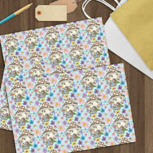 Papel De Seda Fantástico Ratón de Fantasía Casa de Champiñón Flo
