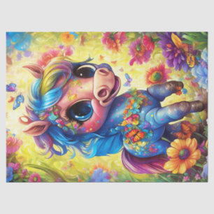 Papel De Seda Fantasy Cute Horse Animal