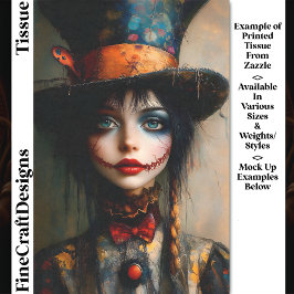 Papel De Seda Fantasy Dark Gothic Alice Portrait DW5B Decoupage