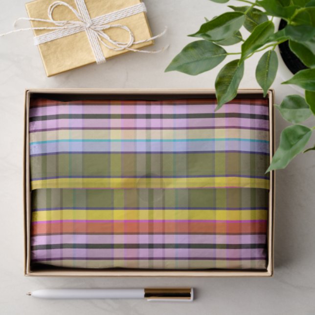 Papel De Seda Fantasy Mood Plaid LD (Regalo )