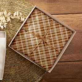 Papel De Seda Farmhouse Brown Tan Tartan Plaid