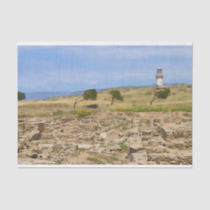 Papel De Seda Faro acuático