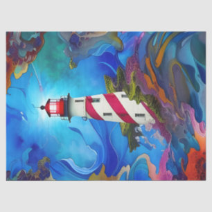 Papel De Seda Faro en una tormenta