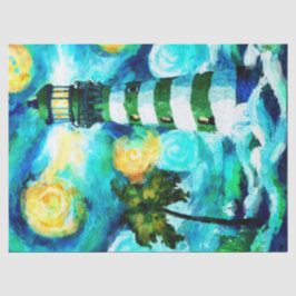 Papel De Seda Faro tropical y descontaminación de palmeras